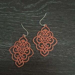 Burnt orange earrings